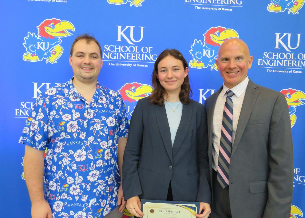 CJ Ponge, Abbie Peters and Dr. Mark Shiflett