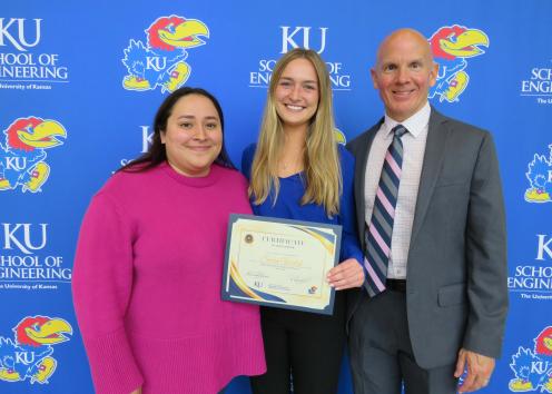 Yuniva Mendoza-Apodaca, Sarah Walsh, and Dr. Mark Shiflett