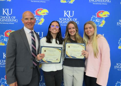 Dr. Mark Shiflett, Madison Jones, Claire Sabolay, and Samantha Hazell