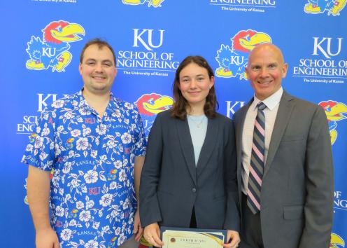 CJ Ponge, Abbie Peters and Dr. Mark Shiflett