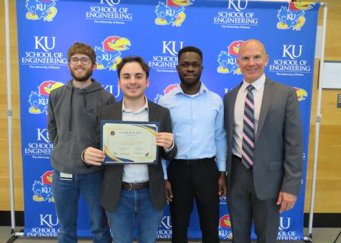 Andrew Yancy, Evan Dennard, Emmanuel Ababio, and Dr. Mark Shiflett