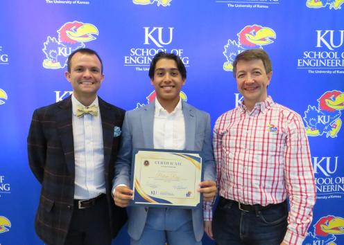 Tom Gonzales, Pritam Ray, and Dr. Alan Allgeier