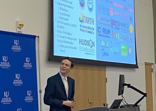 Arthur Benson presenting